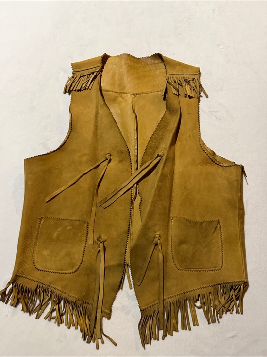 Vintage Jackets & Blazers - Real western vintage leather vest cowgirl